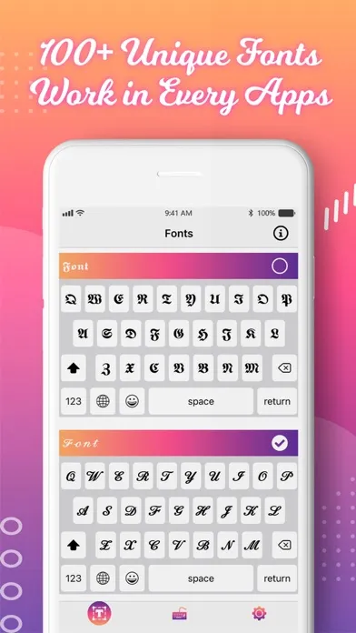 Captures d'écran de Fonts Cool: Art Keyboard Maker