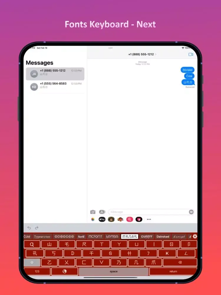 Fonts Keyboard - Next Plus iPad  Screenshots