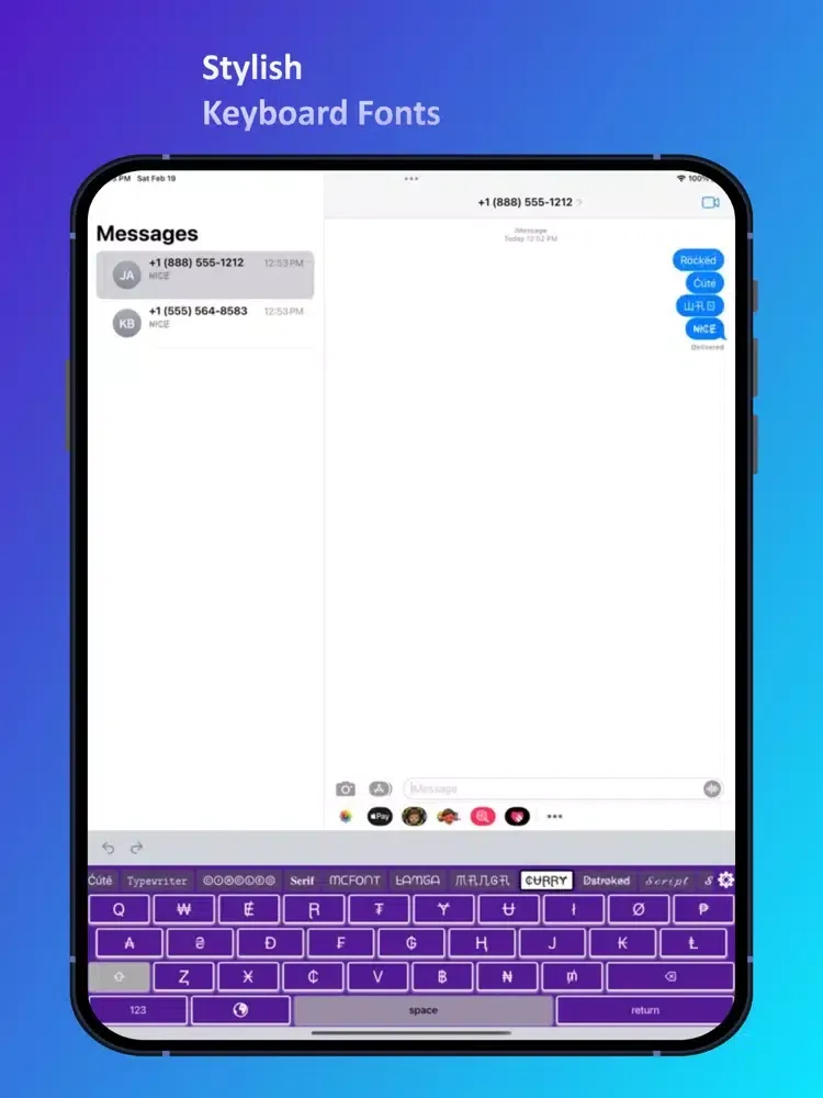 Fonts Keyboard - Next Plus iPad  Screenshots