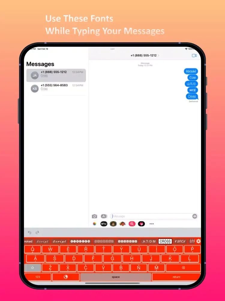 Fonts Keyboard - Next Plus iPad  Screenshots