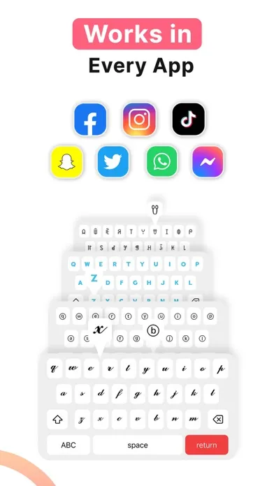 Fonts for iPhone: Keyboard Art スクリーンショット