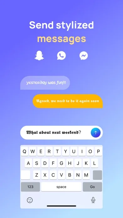Tangkapan skrin Fontsy AI - Keyboard & writer