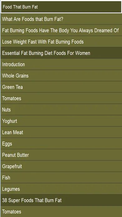 Food That Burn Fat 스크린샷
