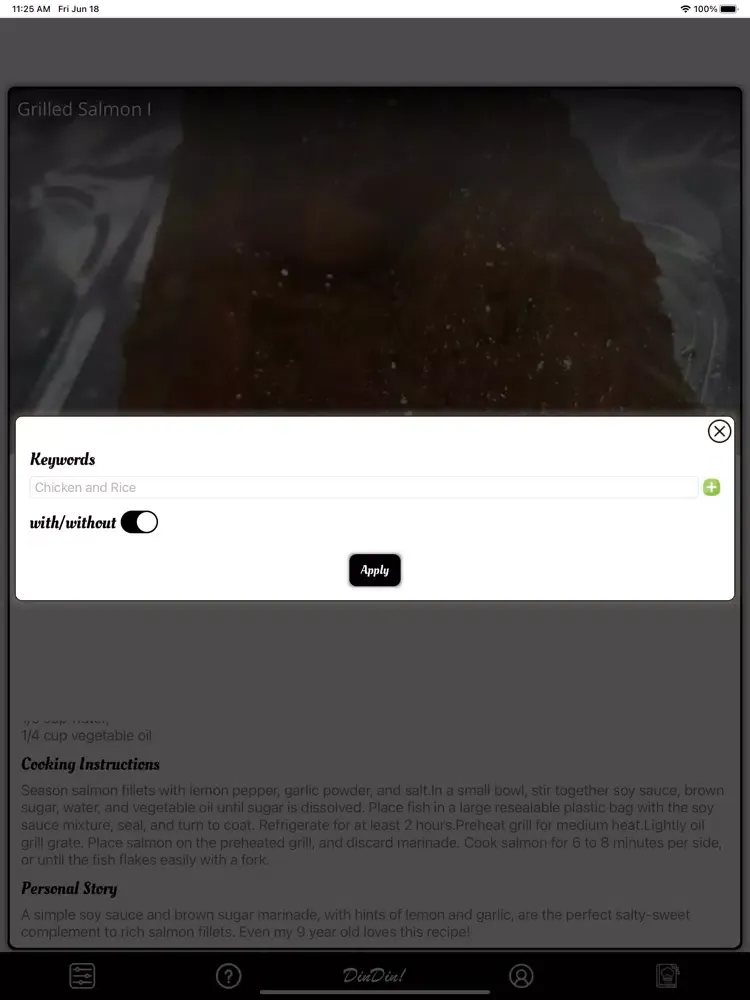 Capturas de tela do DinDin! iPad 