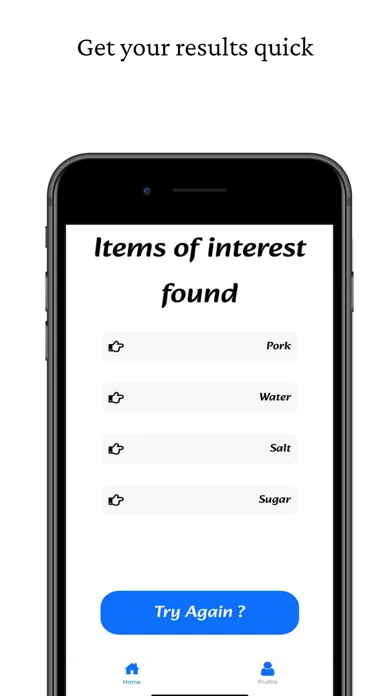 Capturas de pantalla de Food Avoidance Scanner