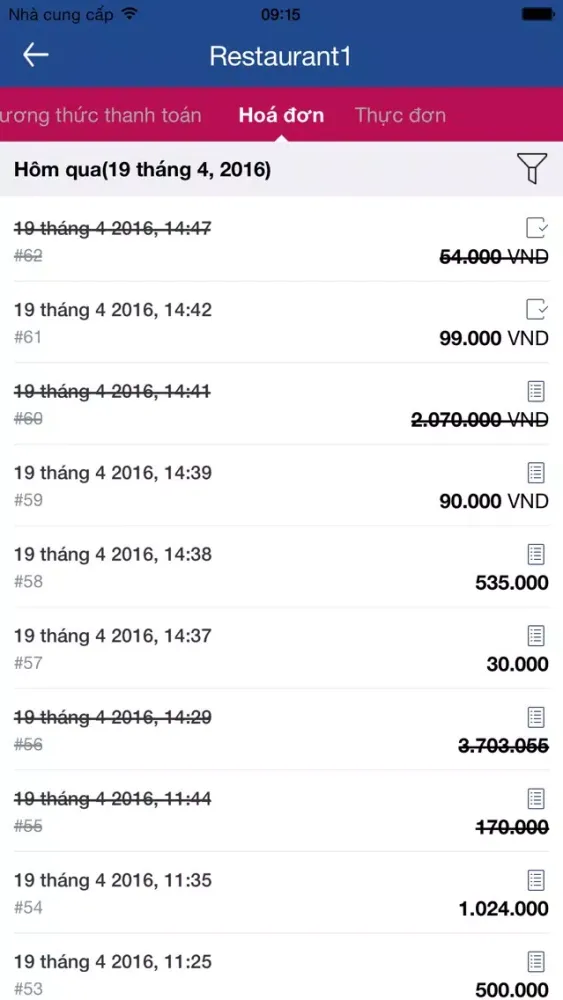 ภาพหน้าจอของ iPOS.vn Manager Mobile