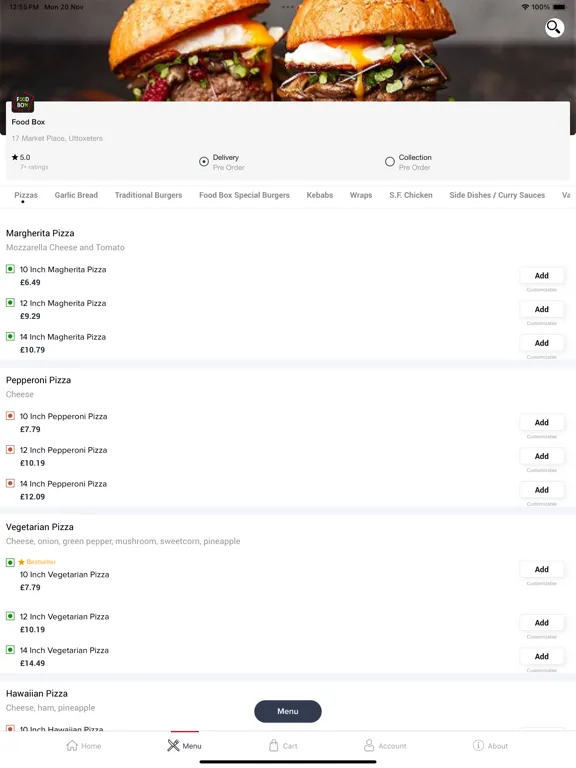 Food Box-Order Online iPad  Screenshots