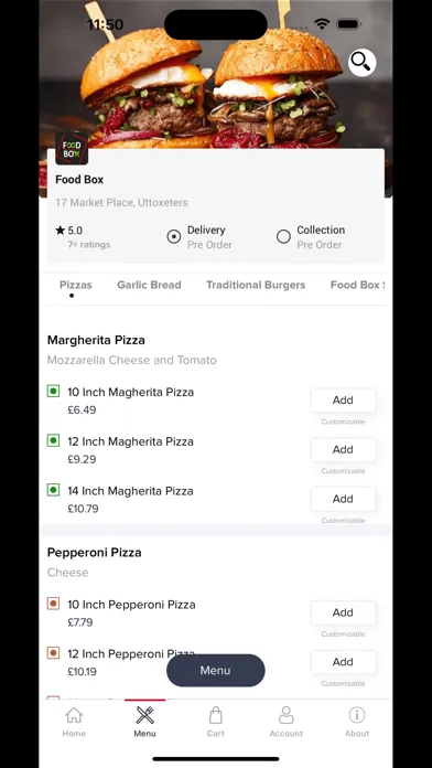 Food Box-Order Online Screenshots