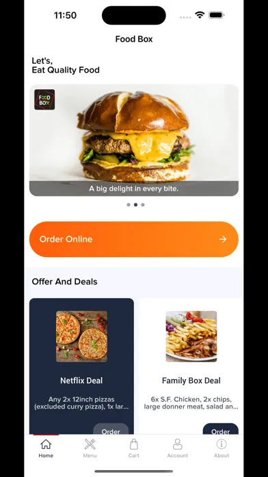Food Box-Order Online Screenshots