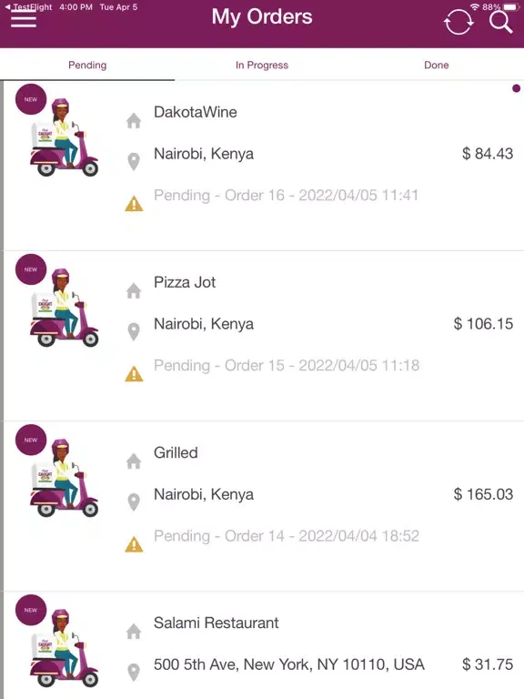 Ảnh chụp màn hình của Food Caught Business iPad 