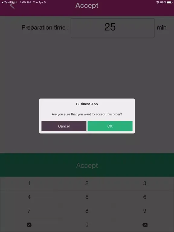 Ảnh chụp màn hình của Food Caught Business iPad 