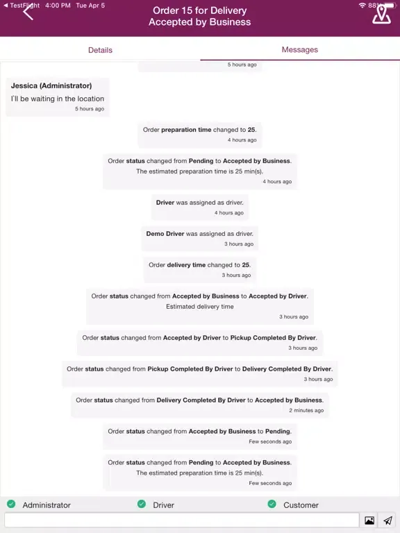 Ảnh chụp màn hình của Food Caught Business iPad 