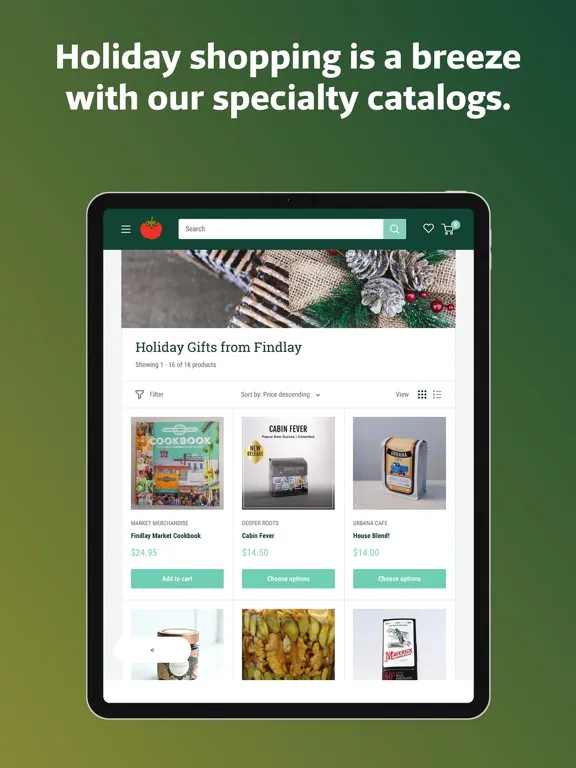 Tangkapan skrin Findlay Market Shopping App iPad 