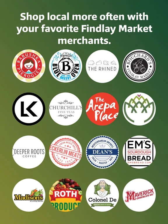 Tangkapan skrin Findlay Market Shopping App iPad 