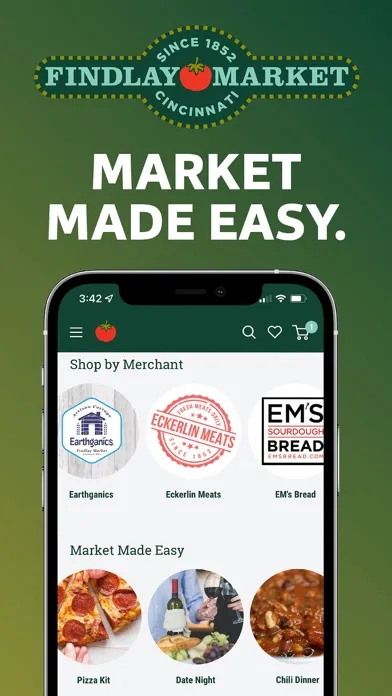 Tangkapan skrin Findlay Market Shopping App