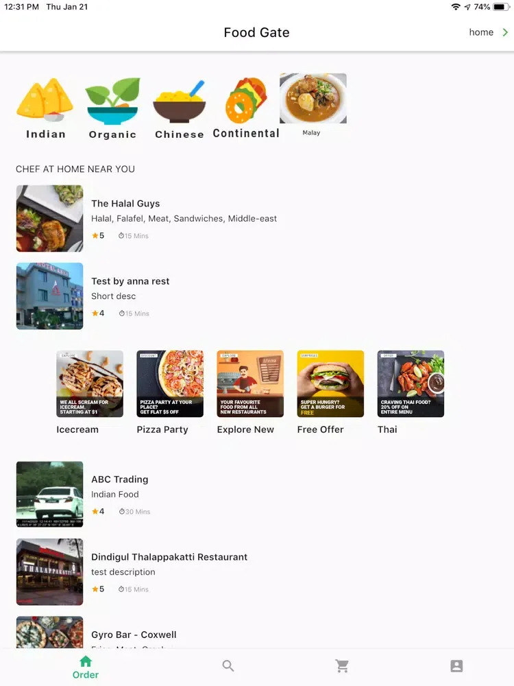 Food Gate iPad  스크린샷