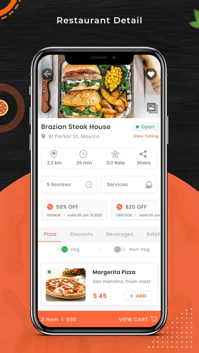 Ảnh chụp màn hình của Foodie Food delivery - User