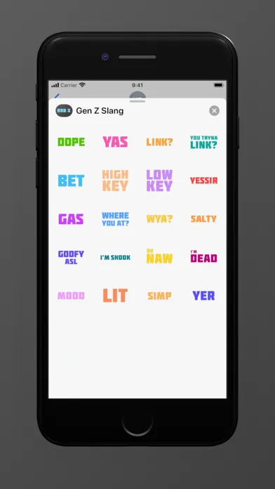 Capturas de tela do Gen Z Slang Sticker Pack