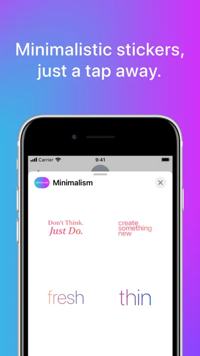 Minimalism Sticker Pack سکرین شاٹس