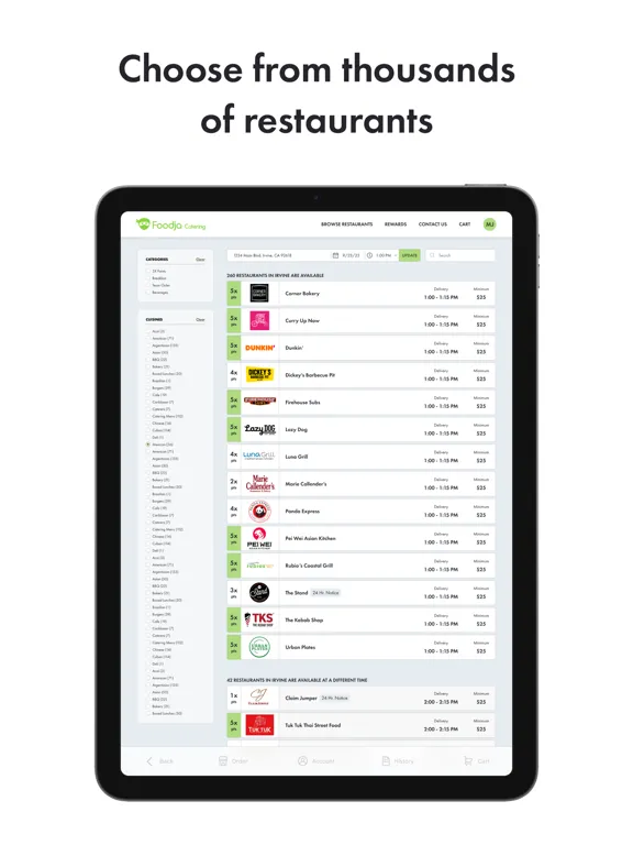Foodja iPad  स्क्रीनशॉट