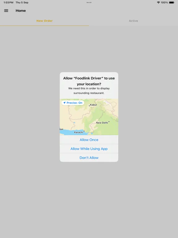 Foodlink Driver iPad  Ekran Görüntüleri