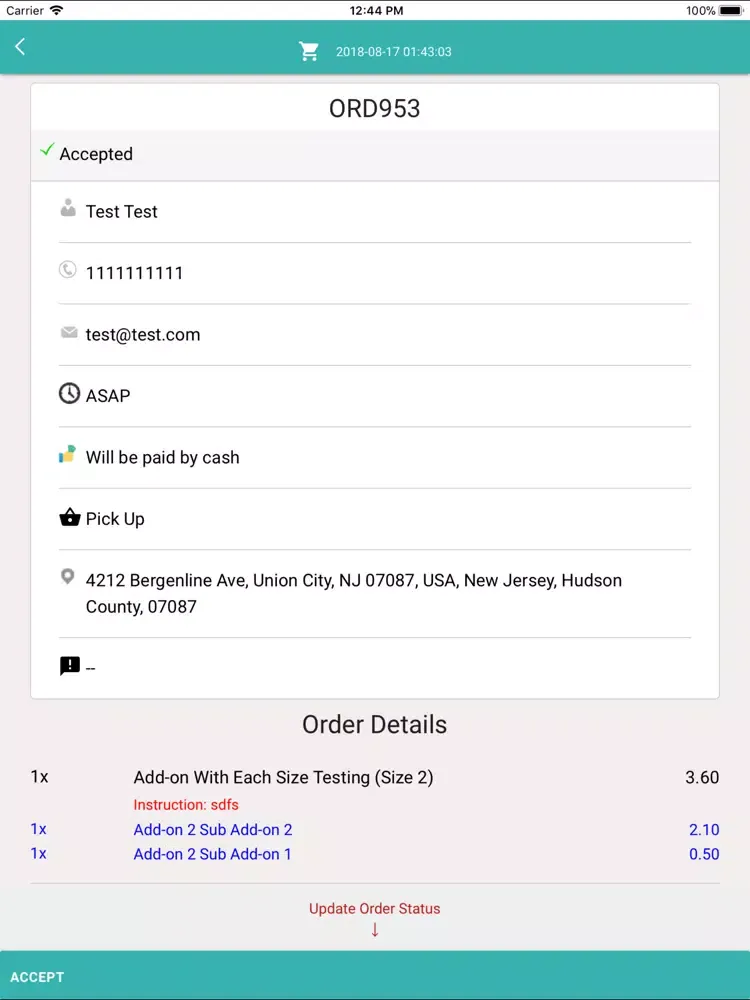 ภาพหน้าจอของ FoodLuck ORA iPad 