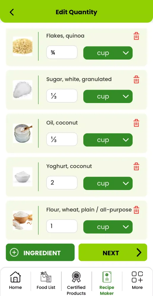 Tangkapan skrin FODMAP Friendly