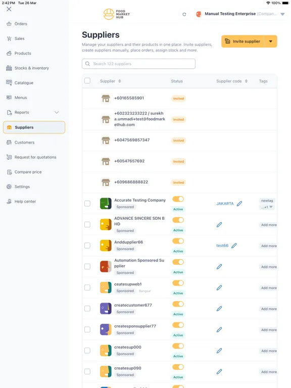 Скриншоты Food Market Hub iPad 