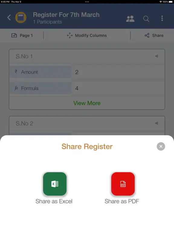 Capturas de pantalla de Record Book : Excel & Register iPad 