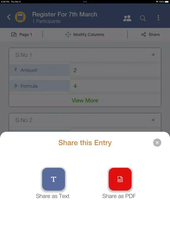 Capturas de pantalla de Record Book : Excel & Register iPad 