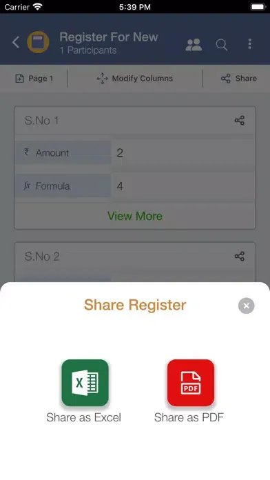 Capturas de pantalla de Record Book : Excel & Register