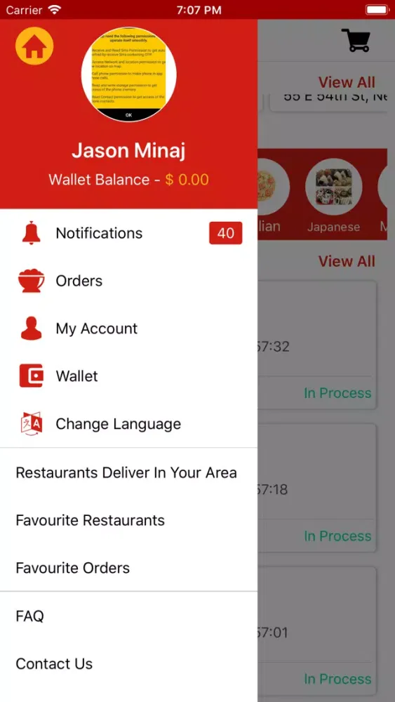Busy Bee Delivery Customer Screenshots