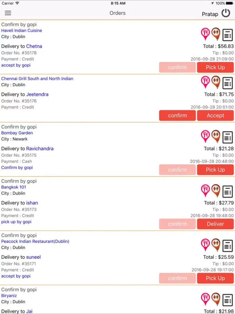 Скриншоты FoodNearU Driver Application iPad 