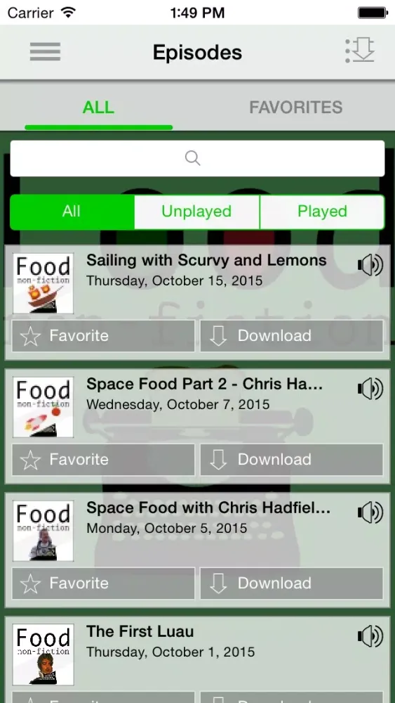 Capturas de tela do Food Non-Fiction