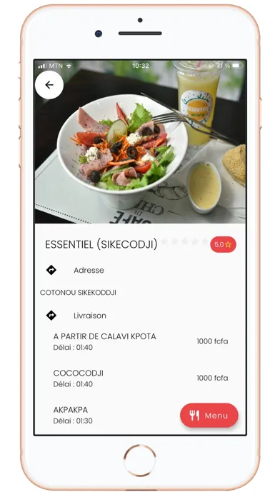 Captures d'écran de FOODO BENIN