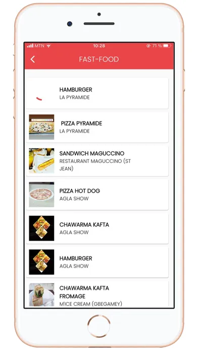 Captures d'écran de FOODO BENIN