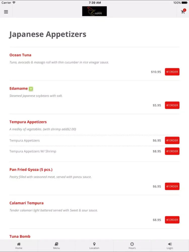 تصاویر Esann Thai & Sushi iPad 