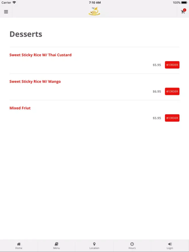 Subdragon 111 Restaurant iPad  স্ক্রিনশট