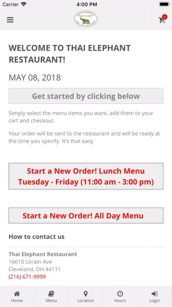 Thai Elephant Restaurant应用截图