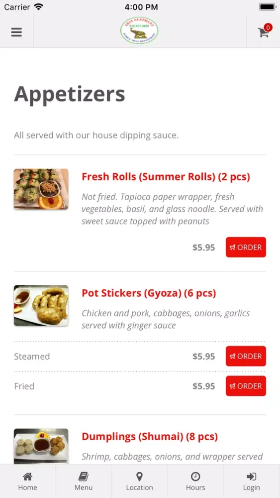 Thai Elephant Restaurant应用截图