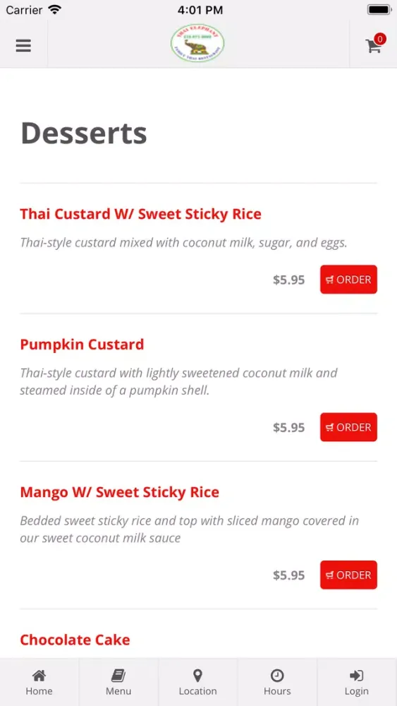 Thai Elephant Restaurant应用截图