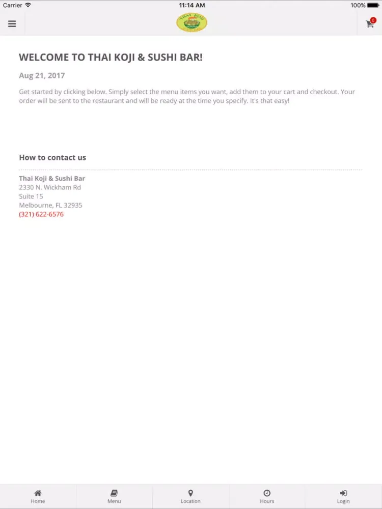 Thai Koji & Sushi Bar iPad 应用截图