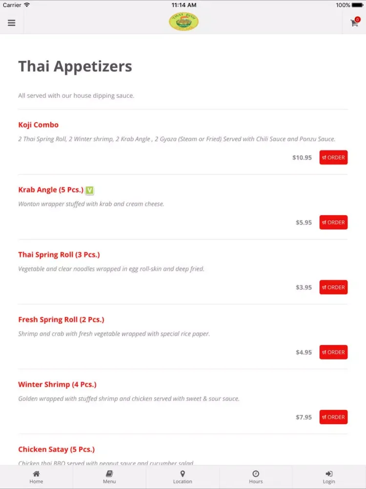 Thai Koji & Sushi Bar iPad 应用截图