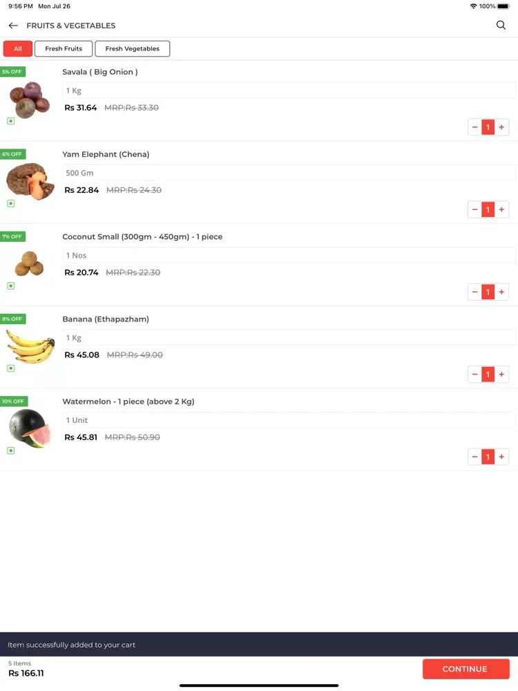 Скриншоты SuperMarket App Demo iPad 