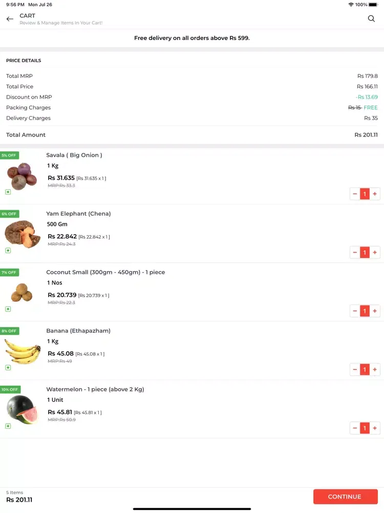 Скриншоты SuperMarket App Demo iPad 