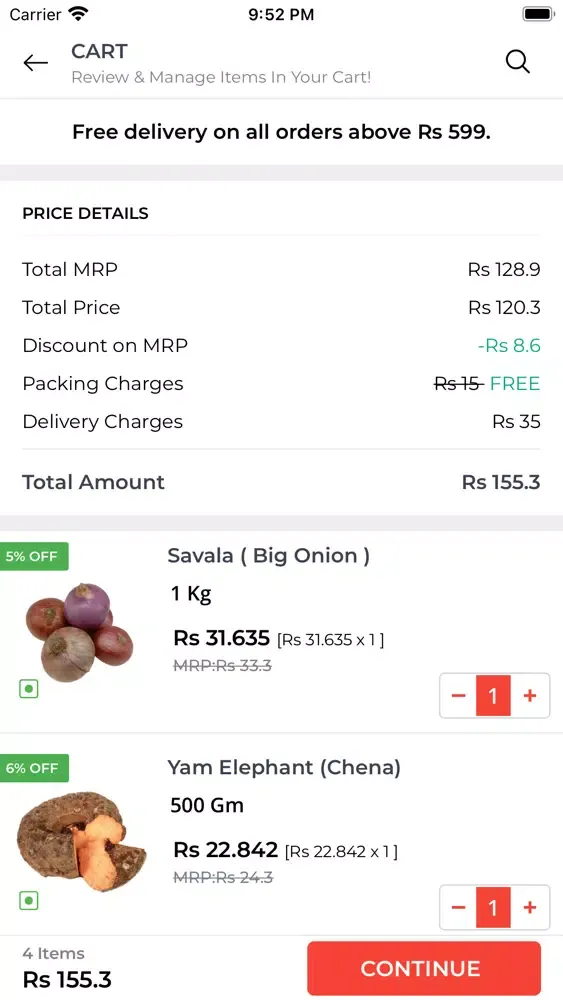 Скриншоты SuperMarket App Demo