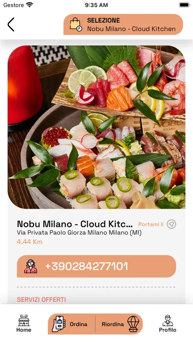 Tangkapan skrin Nobu Milano