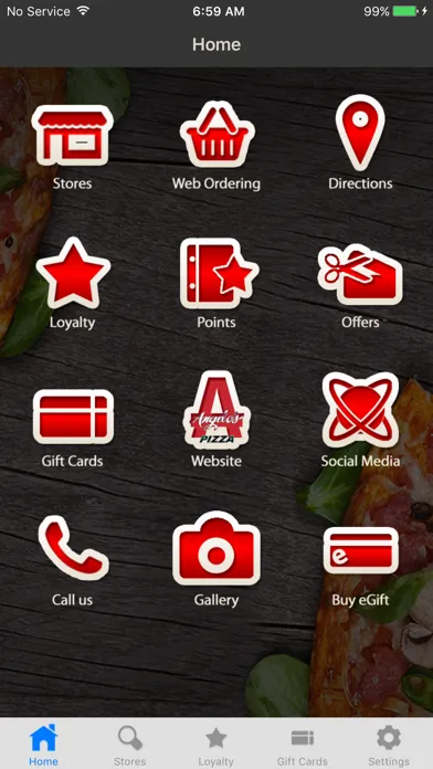 Скриншоты Angelo’s Pizza App