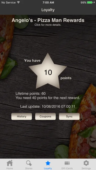 Скриншоты Angelo’s Pizza App