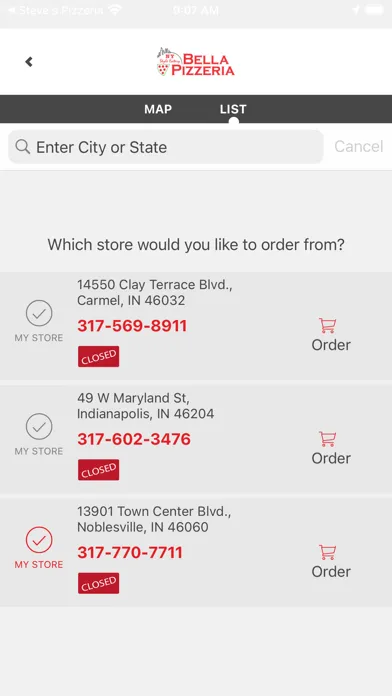 Screenshot di Bella Pizzeria App